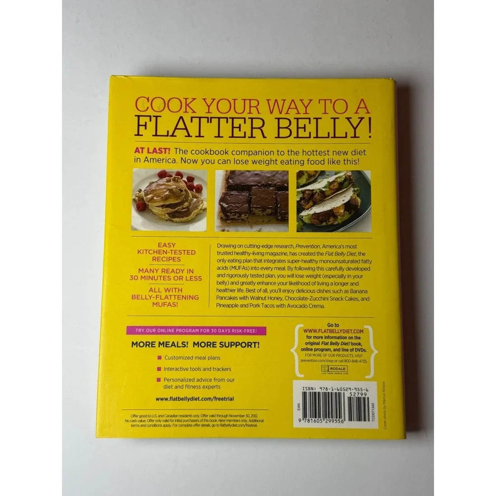 Flat Belly Diet Cookbook Liz Vaccariello‎ 200 MUFA Recipes Hardcover
